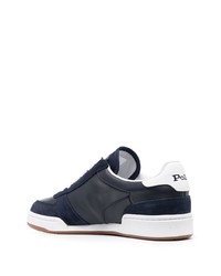 dunkelblaue Leder niedrige Sneakers von Polo Ralph Lauren