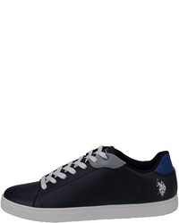 dunkelblaue Leder niedrige Sneakers von U.S. Polo Assn.