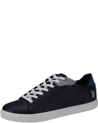 dunkelblaue Leder niedrige Sneakers von U.S. Polo Assn.