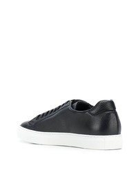 dunkelblaue Leder niedrige Sneakers von Scarosso