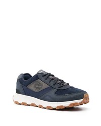 dunkelblaue Leder niedrige Sneakers von Timberland