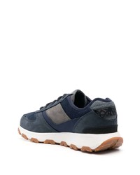 dunkelblaue Leder niedrige Sneakers von Timberland