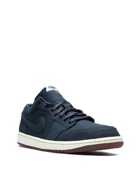 dunkelblaue Leder niedrige Sneakers von Jordan