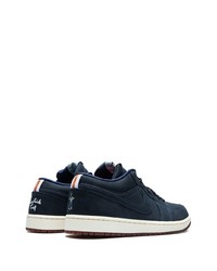 dunkelblaue Leder niedrige Sneakers von Jordan