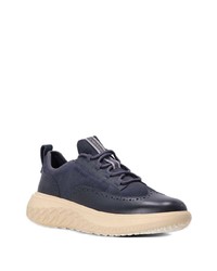 dunkelblaue Leder niedrige Sneakers von Cole Haan