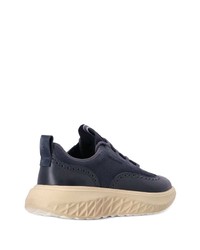 dunkelblaue Leder niedrige Sneakers von Cole Haan