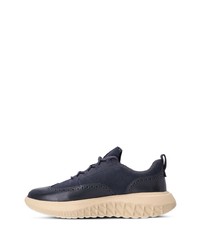 dunkelblaue Leder niedrige Sneakers von Cole Haan