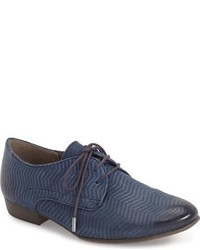 dunkelblaue Leder Oxford Schuhe