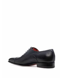 dunkelblaue Leder Oxford Schuhe von Santoni