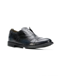 dunkelblaue Leder Oxford Schuhe von Officine Creative