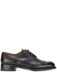 dunkelblaue Leder Oxford Schuhe von Bally