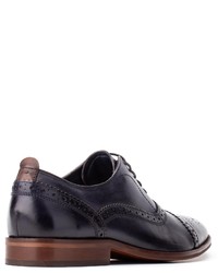 dunkelblaue Leder Oxford Schuhe von Base London