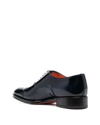 dunkelblaue Leder Oxford Schuhe von Santoni