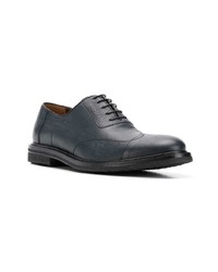 dunkelblaue Leder Oxford Schuhe von a. testoni