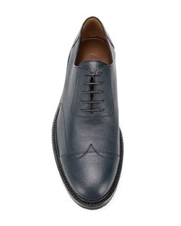 dunkelblaue Leder Oxford Schuhe von a. testoni