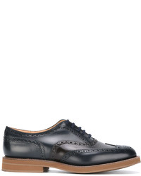 dunkelblaue Leder Oxford Schuhe von Church's