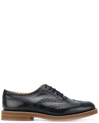 dunkelblaue Leder Oxford Schuhe von Church's