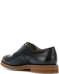 dunkelblaue Leder Oxford Schuhe von Church's