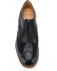 dunkelblaue Leder Oxford Schuhe von Church's