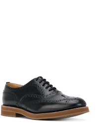 dunkelblaue Leder Oxford Schuhe von Church's