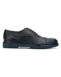 dunkelblaue Leder Oxford Schuhe von Giorgio Armani