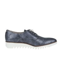 dunkelblaue Leder Oxford Schuhe von Donna Carolina