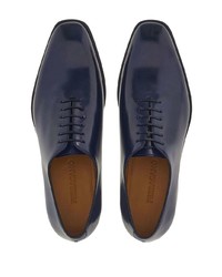dunkelblaue Leder Oxford Schuhe von Ferragamo