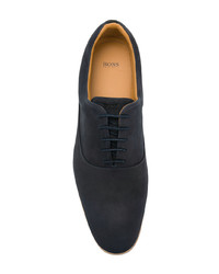 dunkelblaue Leder Oxford Schuhe von BOSS HUGO BOSS
