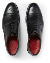 dunkelblaue Leder Oxford Schuhe von Grenson