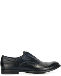dunkelblaue Leder Oxford Schuhe von Officine Creative