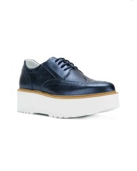 dunkelblaue Leder Oxford Schuhe von Hogan