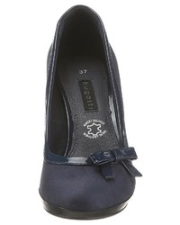 dunkelblaue Leder Pumps von Bugatti