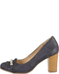 dunkelblaue Leder Pumps von Caprice