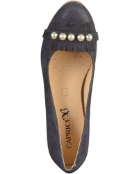 dunkelblaue Leder Pumps von Caprice