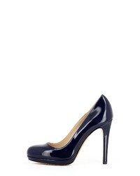 dunkelblaue Leder Pumps von Evita