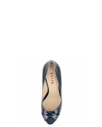 dunkelblaue Leder Pumps von Evita