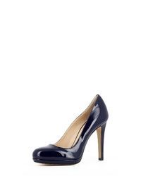 dunkelblaue Leder Pumps von Evita