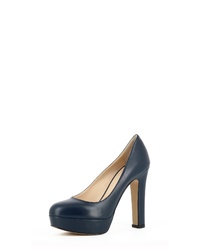 dunkelblaue Leder Pumps von Evita