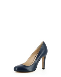 dunkelblaue Leder Pumps von Evita