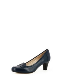 dunkelblaue Leder Pumps von Evita