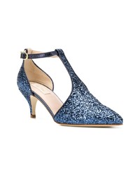 dunkelblaue Leder Pumps von Polly Plume