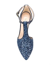 dunkelblaue Leder Pumps von Polly Plume