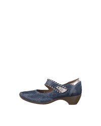 dunkelblaue Leder Pumps von Jana