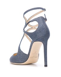 dunkelblaue Leder Pumps von Jimmy Choo