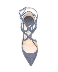 dunkelblaue Leder Pumps von Jimmy Choo