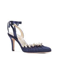 dunkelblaue Leder Pumps von Sarah Flint