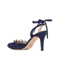 dunkelblaue Leder Pumps von Sarah Flint