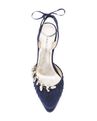 dunkelblaue Leder Pumps von Sarah Flint