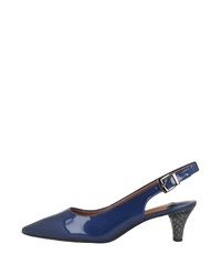 dunkelblaue Leder Pumps von OTTO