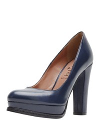 dunkelblaue Leder Pumps von PoiLei